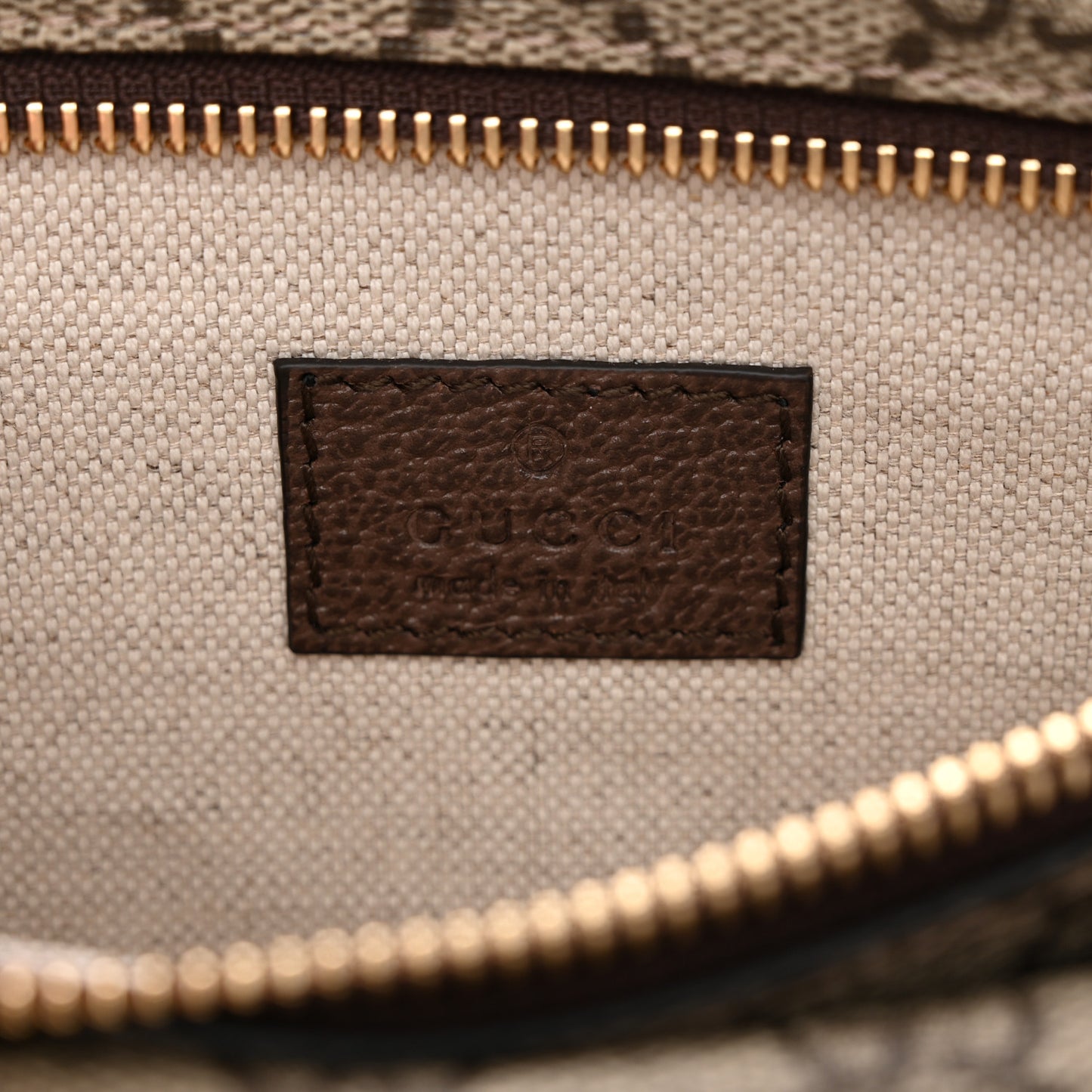 GG Supreme Monogram Textured Dollar Calfskin Blondie Belt Bag Beige Ebony New Acero