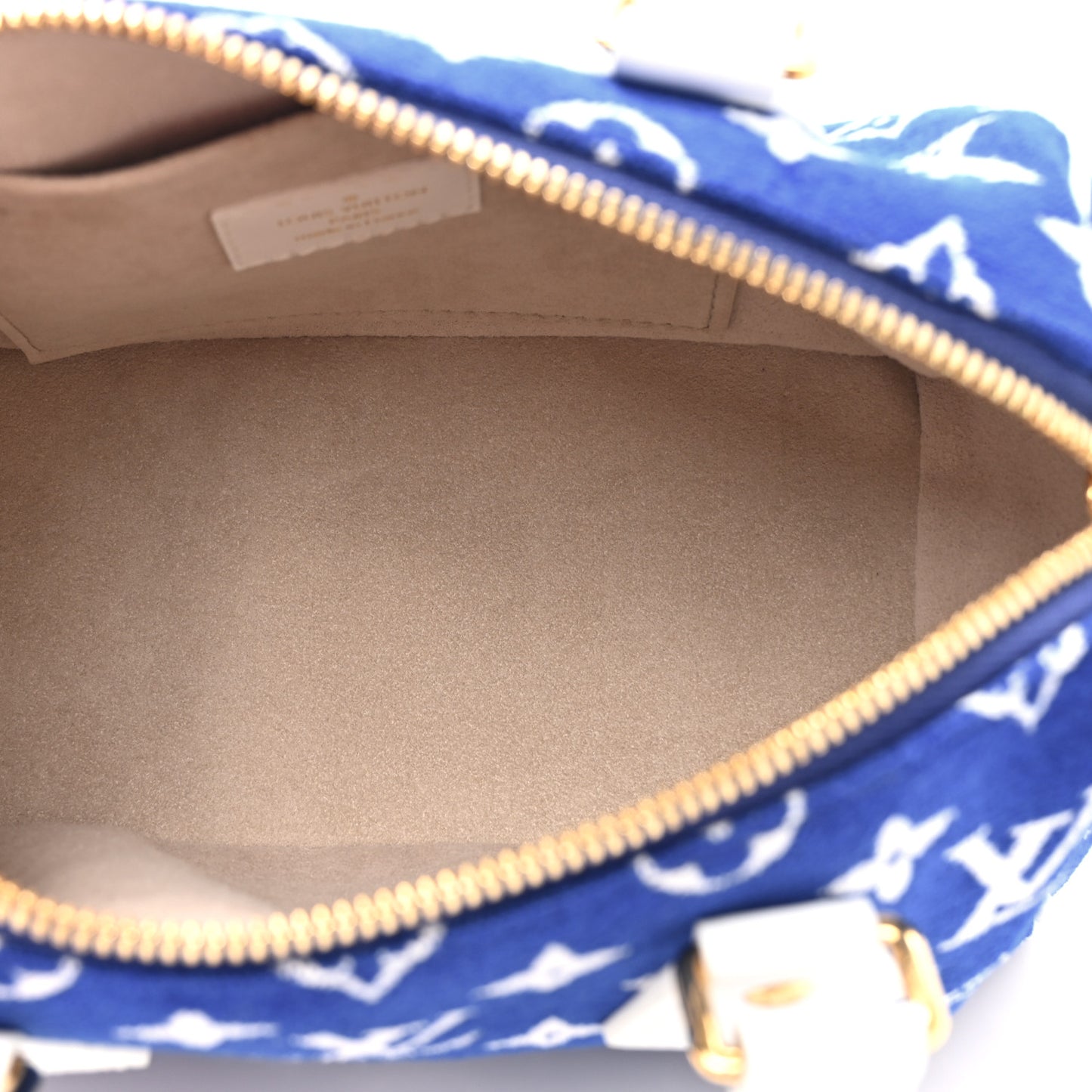 Jacquard Velvet Monogram LV Match Speedy Bandouliere 20 Blue