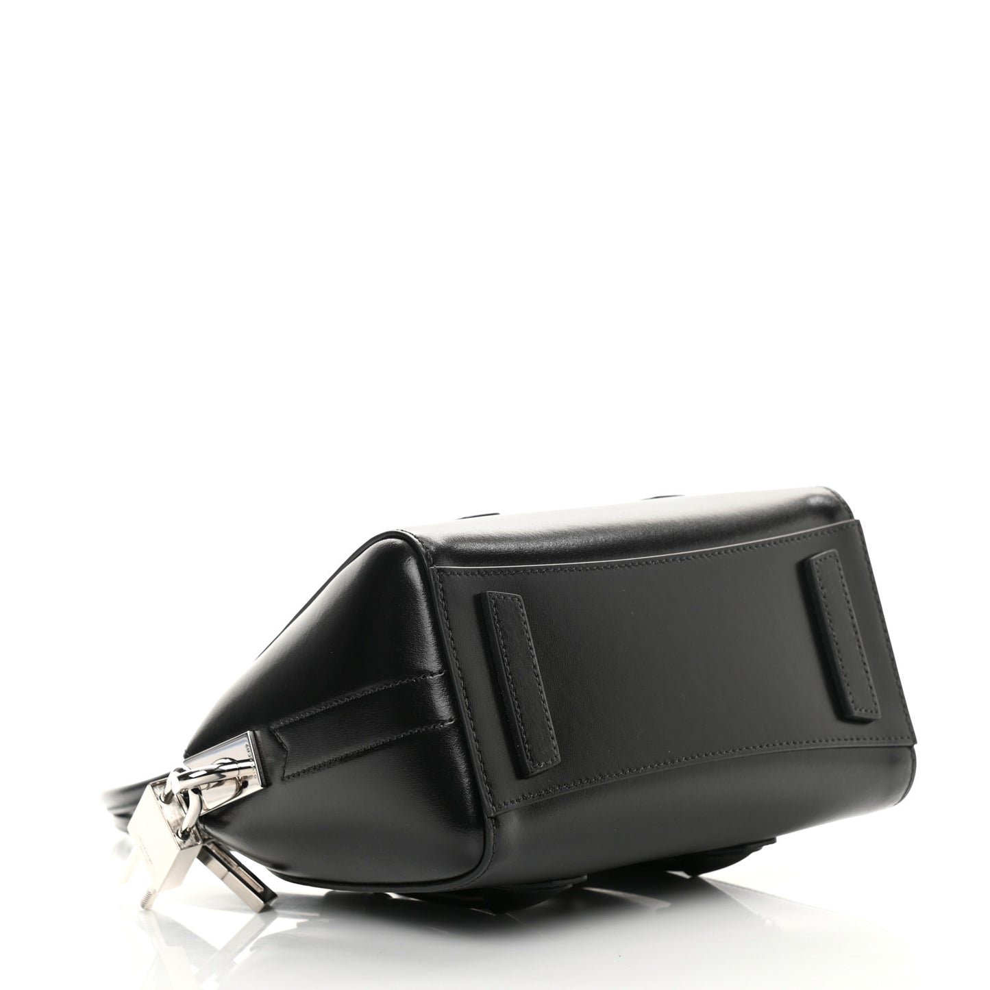 Box Calfskin Mini Lock Antigona Shoulder Bag Black