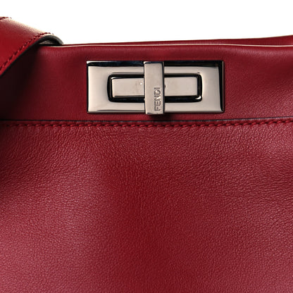 Fendi Vitello Seta Elaphe Crocodile Monster Eyes Medium Peekaboo Iconic Satchel Ribes Naturale 8 of 11
