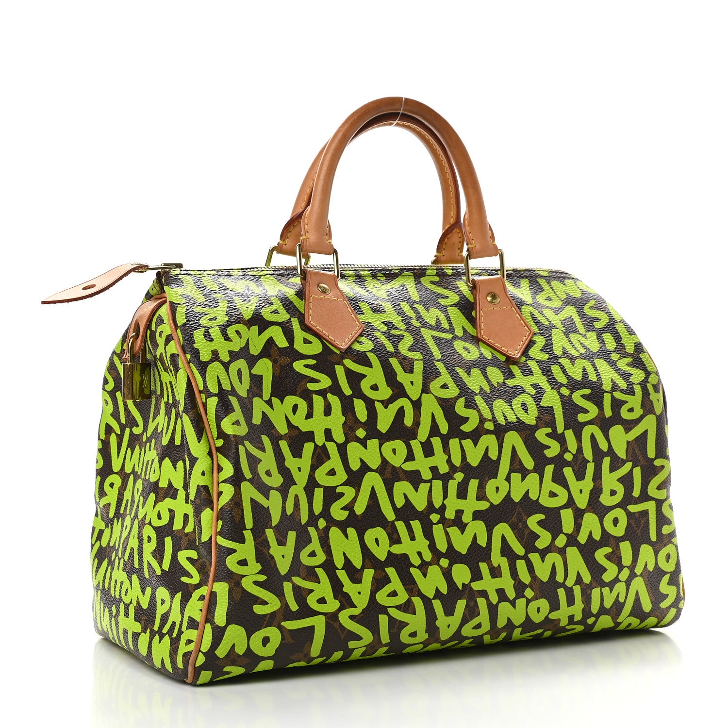Louis Vuitton Monogram Graffiti Speedy 30 Green 3 of 8