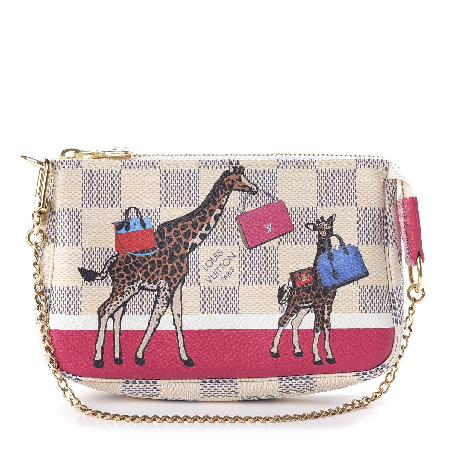 Louis Vuitton Damier Azur 2017 Christmas Animation Mini Pochette Accessories 1 of 11