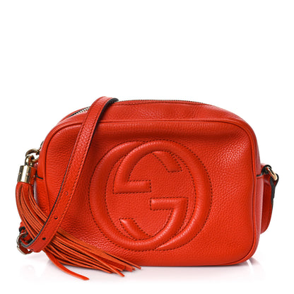 Gucci Pebbled Calfskin Small Soho Disco Bag Sun Orange 1 of 12