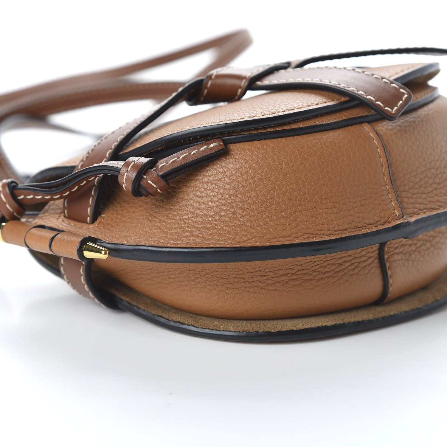 Loewe Grained Calfskin Mini Gate Crossbody Bag Caramel Pecan 6 of 10