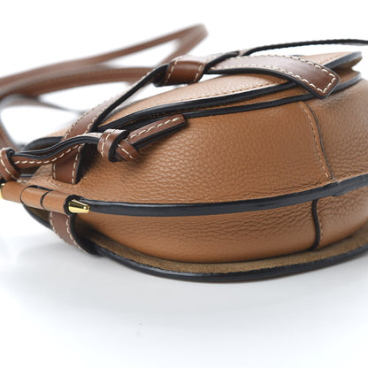 Loewe Grained Calfskin Mini Gate Crossbody Bag Caramel Pecan 6 of 10