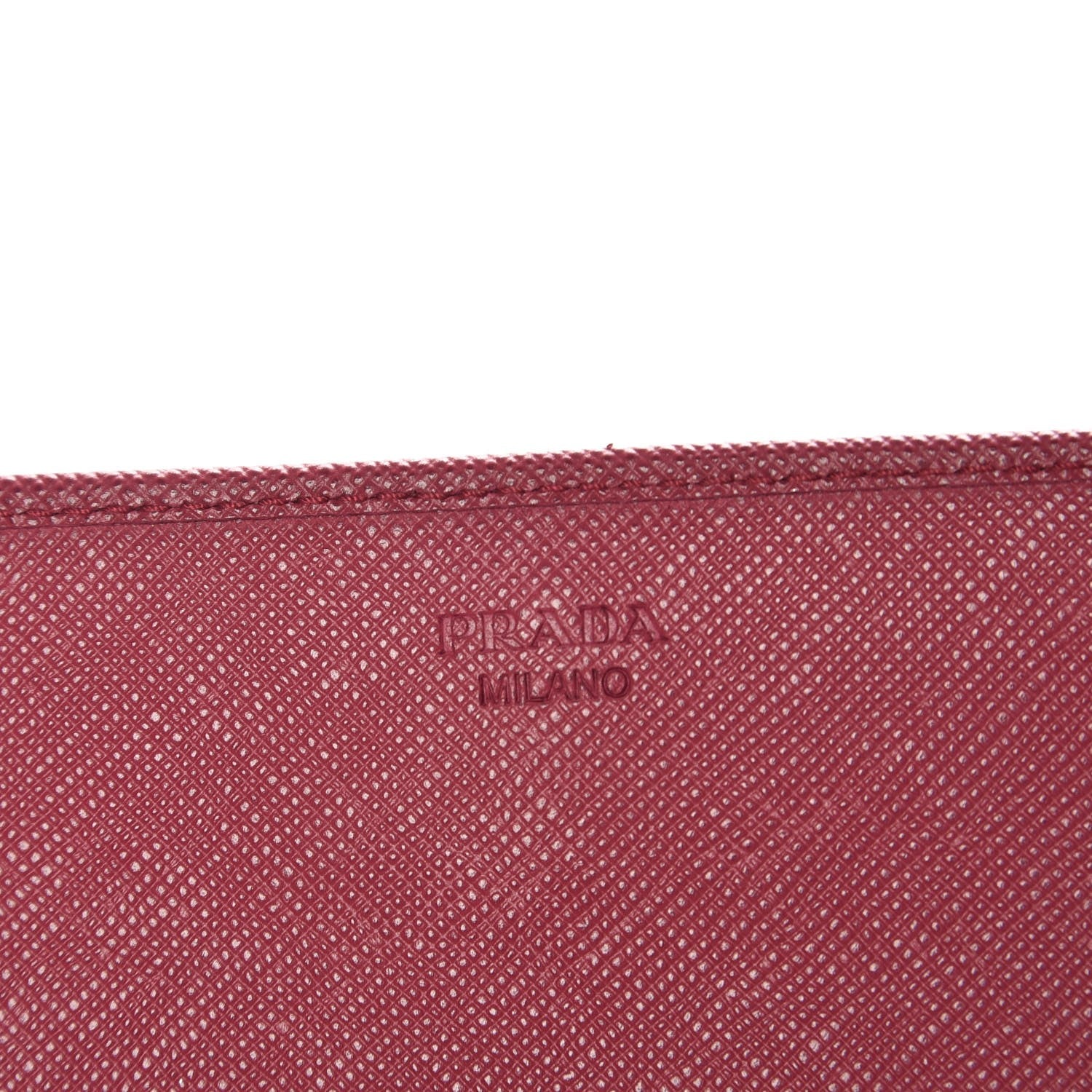 Prada Saffiano Metal Mini Crossbody Wallet Ibisco 7 of 8