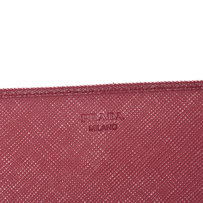 Prada Saffiano Metal Mini Crossbody Wallet Ibisco 7 of 8