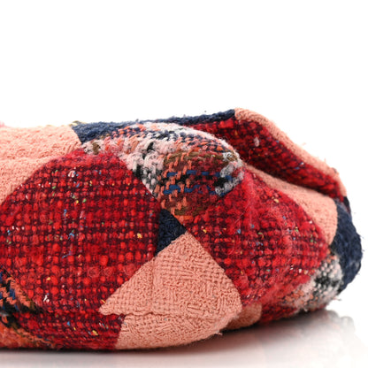 Chanel Tweed Quilted Medium Chanel 19 Flap Red Navy Multicolor 10 of 10