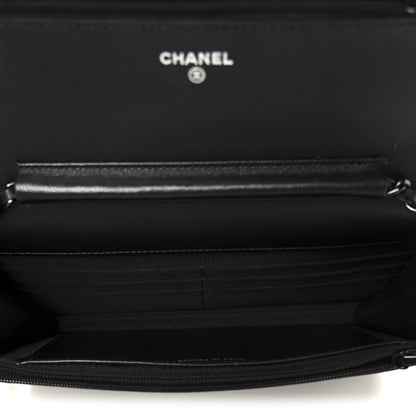 Chanel Lambskin Quilted Wallet On Chain WOC So Black 5 of 12