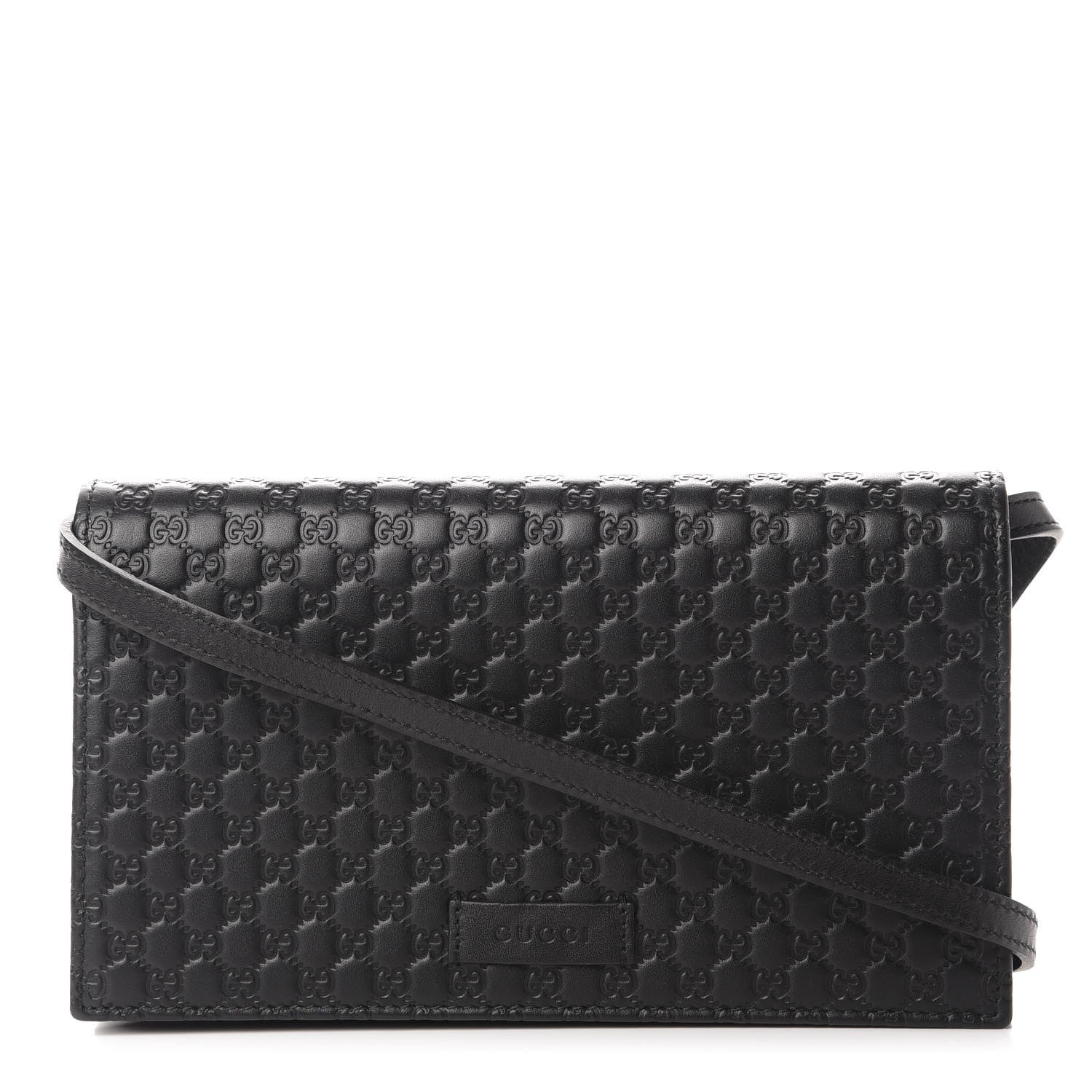 Gucci Microguccissima Crossbody Wallet Black 1 of 9