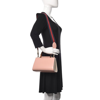 Gucci Nappa Bamboo Web Mini Nymphaea Top Handle Bag Perfect Pink Mystic White 2 of 11