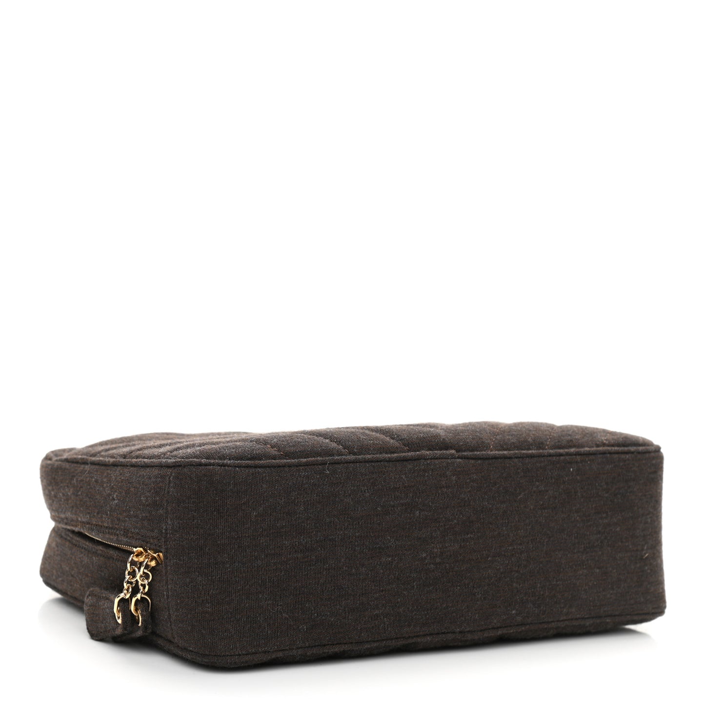 Jersey Chevron Quilted Camera Case Brown