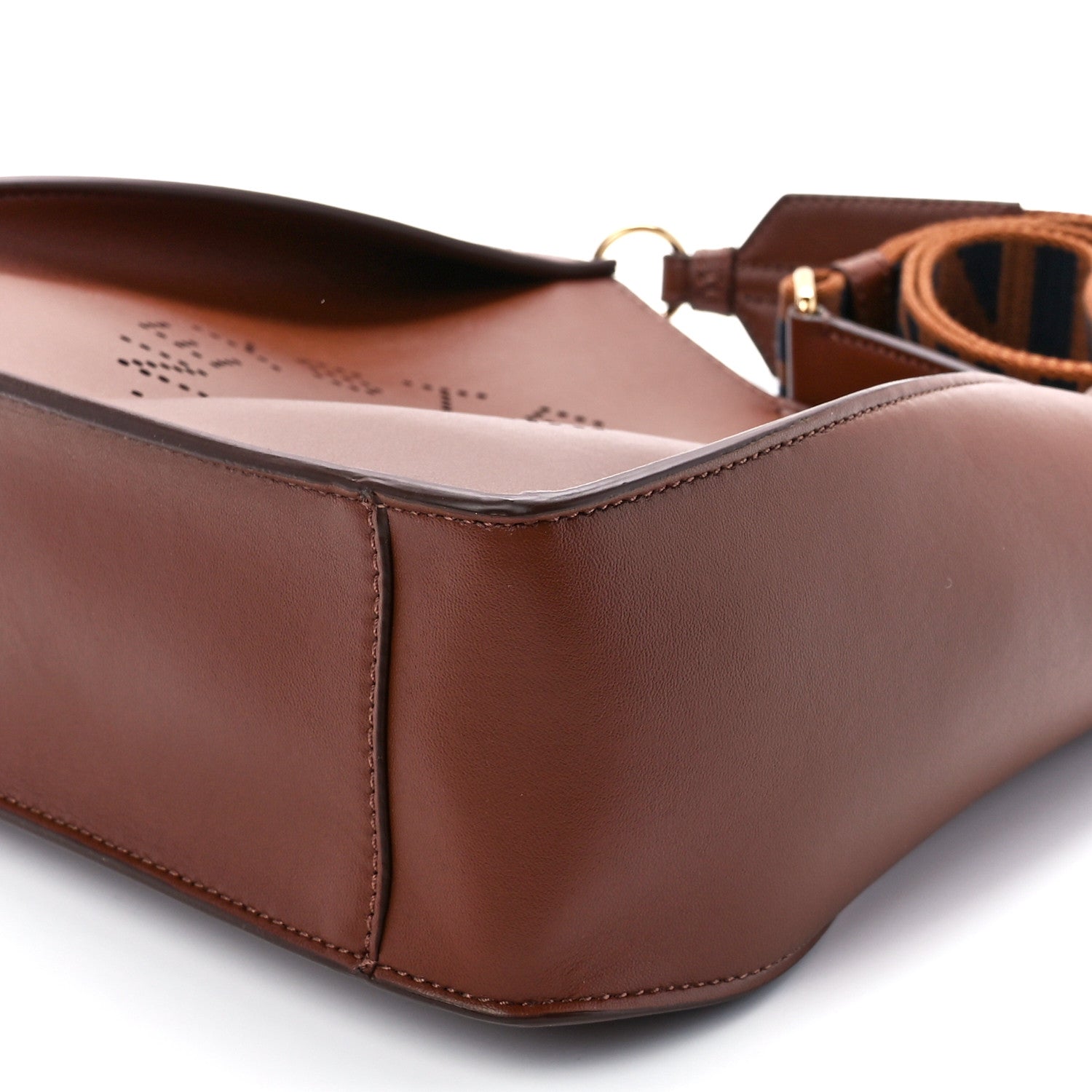 Stella McCartney Eco Alter Nappa Perforated Logo Mini Crossbody Cinnamon 10 of 10