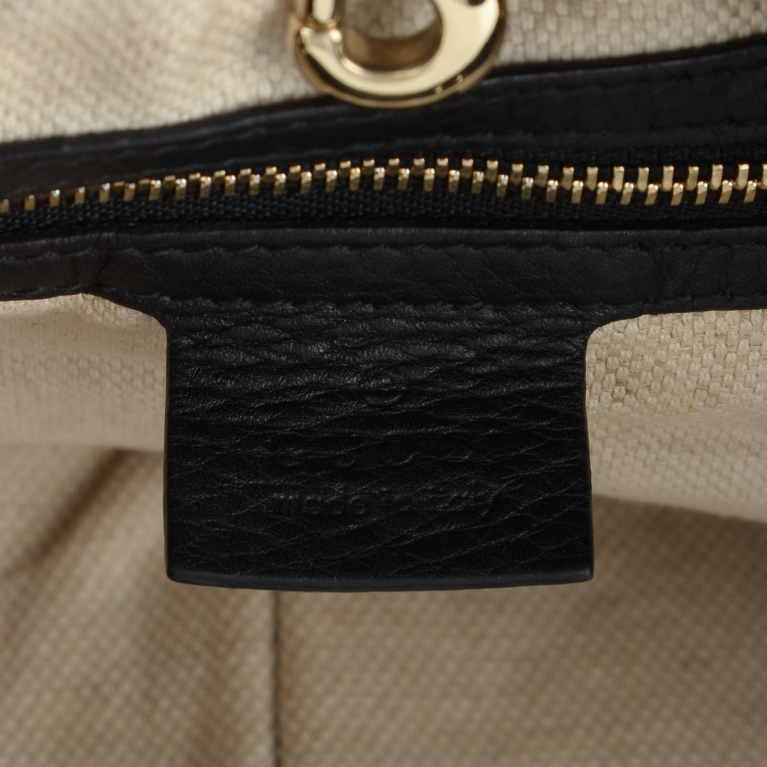 Gucci Pebbled Calfskin Medium Soho Chain Shoulder Bag Black 6 of 7