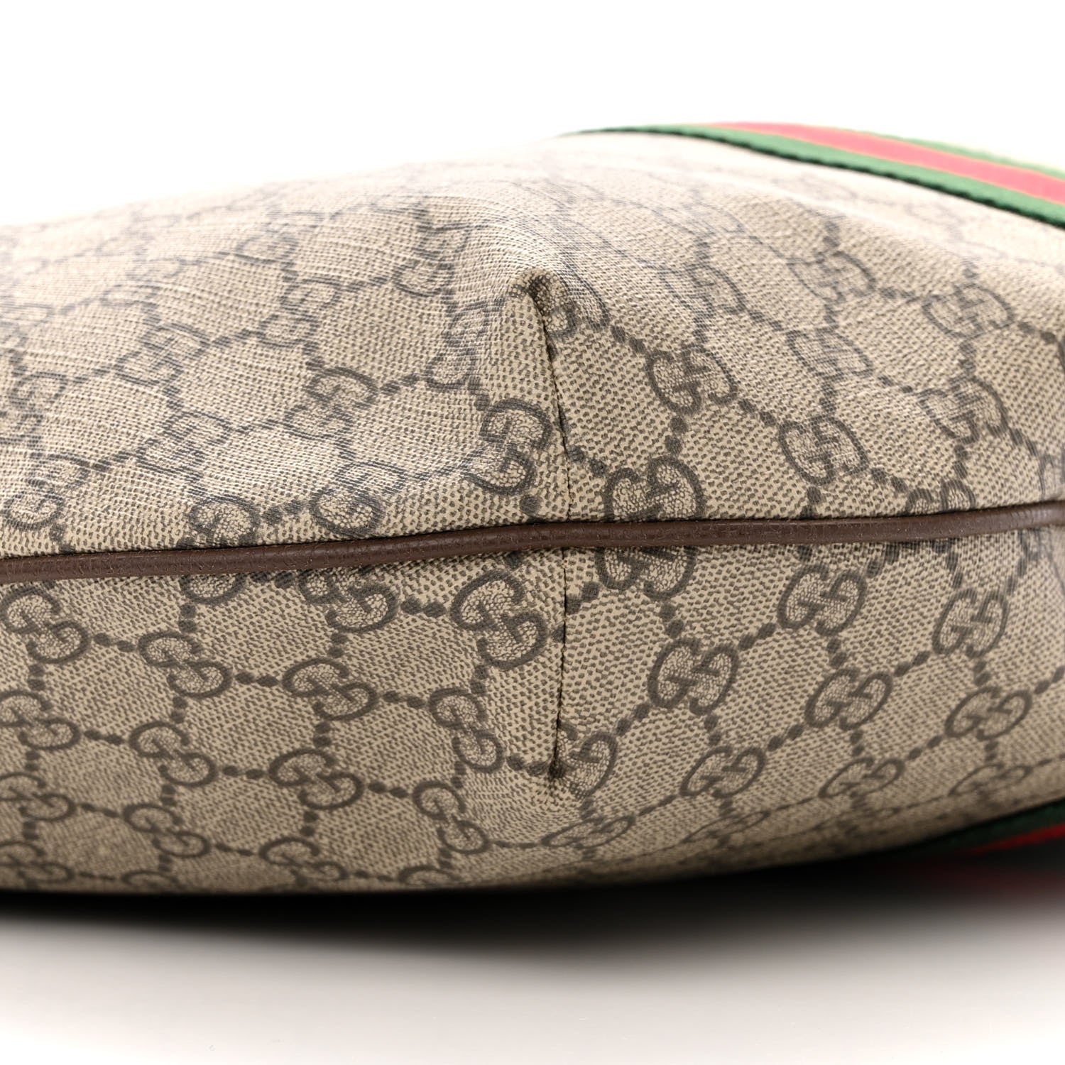 Gucci GG Supreme Monogram Web Ophidia Half Moon Hobo Brown 9 of 11