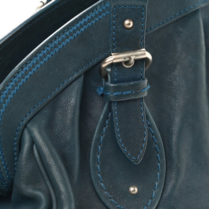 Christian Dior Calfskin Frame Satchel Blue 16 of 20