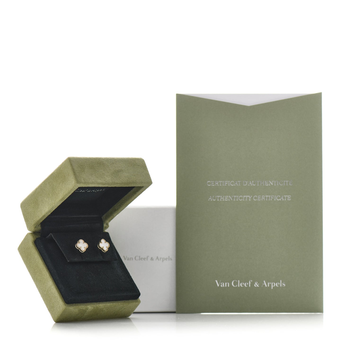 18K Yellow Gold Mother of Pearl Sweet Alhambra Earrings