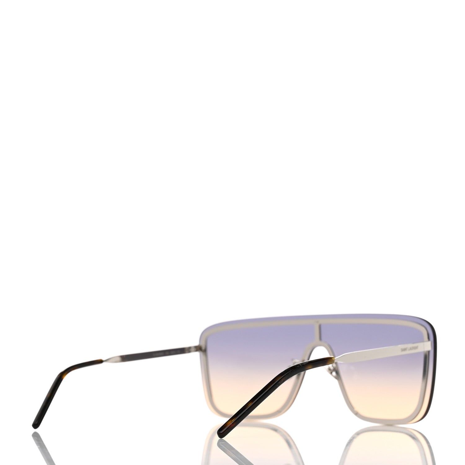 Saint Laurent Metal SL 364 Mask Sunglasses Shiny Silver 4 of 8