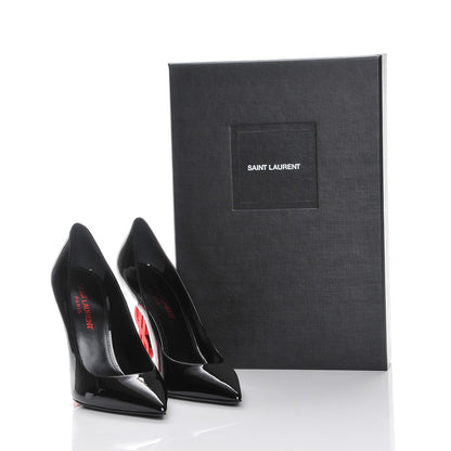 Saint Laurent Patent Opyum 100 Pumps 36 Black Red 10 of 10