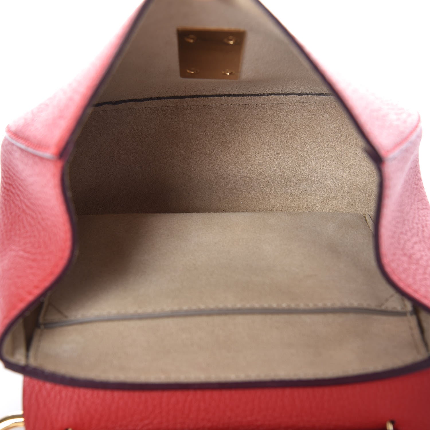 Chloe Grained Lambskin Mini Drew Shoulder Bag Plaid Red 7 of 8