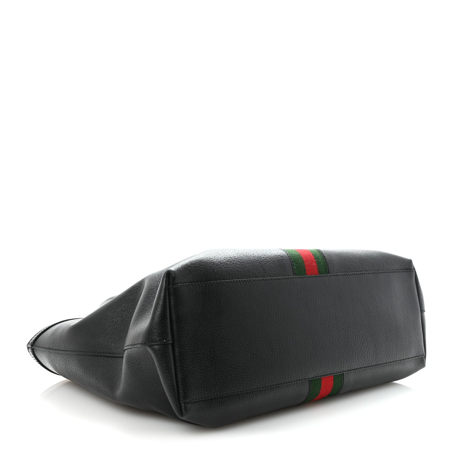 Gucci Textured Calfskin Web Medium Ophidia Shopping Tote Black 4 of 10