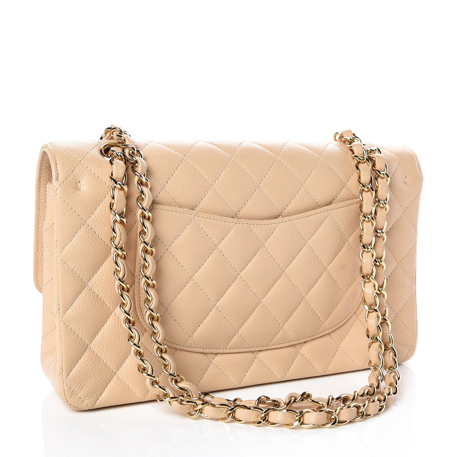 Chanel Caviar Quilted Medium Double Flap Beige Clair 4 of 11