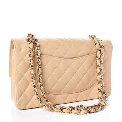 Chanel Caviar Quilted Medium Double Flap Beige Clair 4 of 11