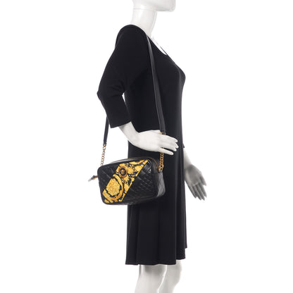 Versace Nappa Quilted Icon Printed Small Camera Bag Black 2 of 8