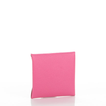 Hermes Chevre Mysore Bastia Coin Purse Rose Tyrien 3 of 7