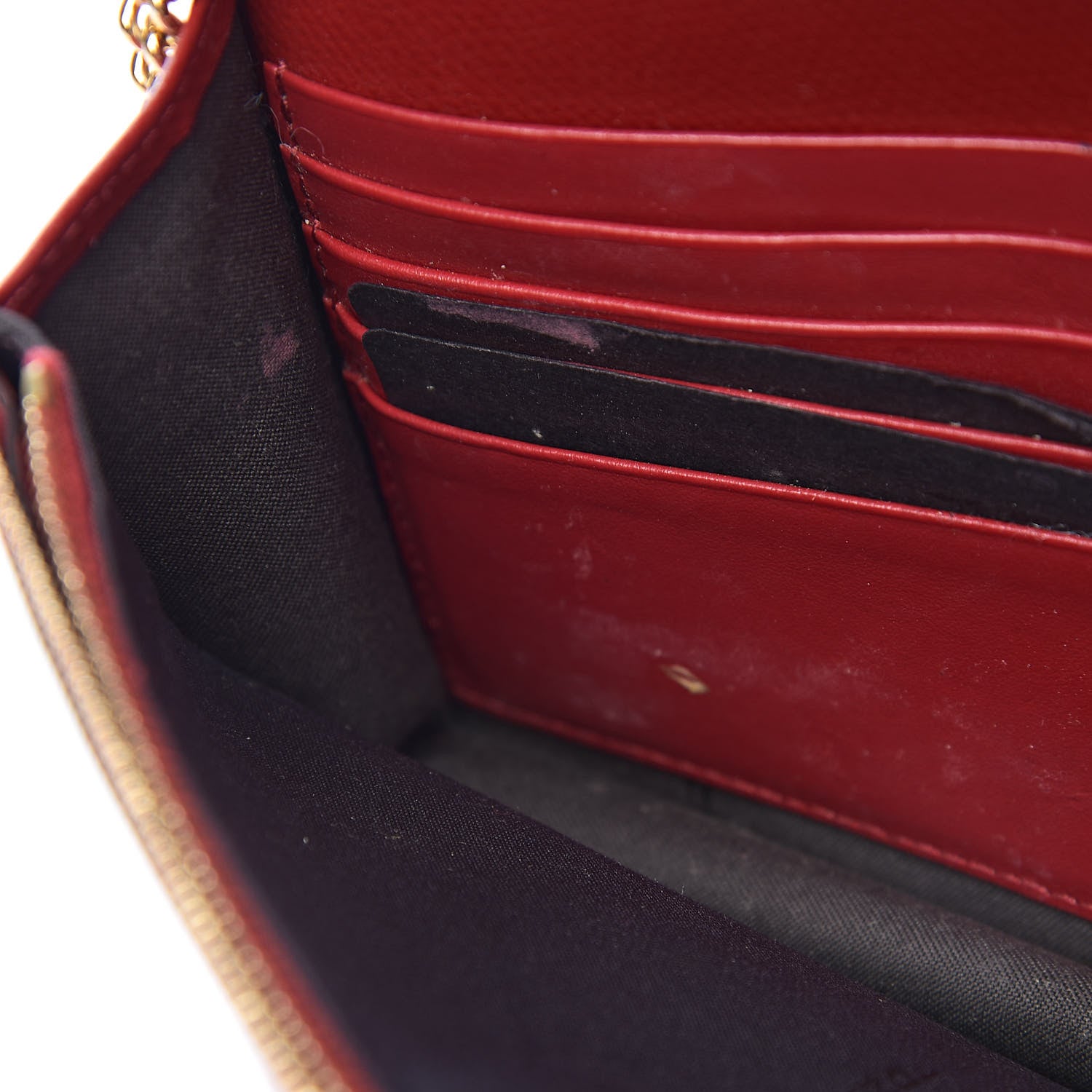 Fendi Vitello Cruise F is Fendi FF 1974 Embossed Medium Envelope Wallet On Chain Fragola Maya Black 13 of 18