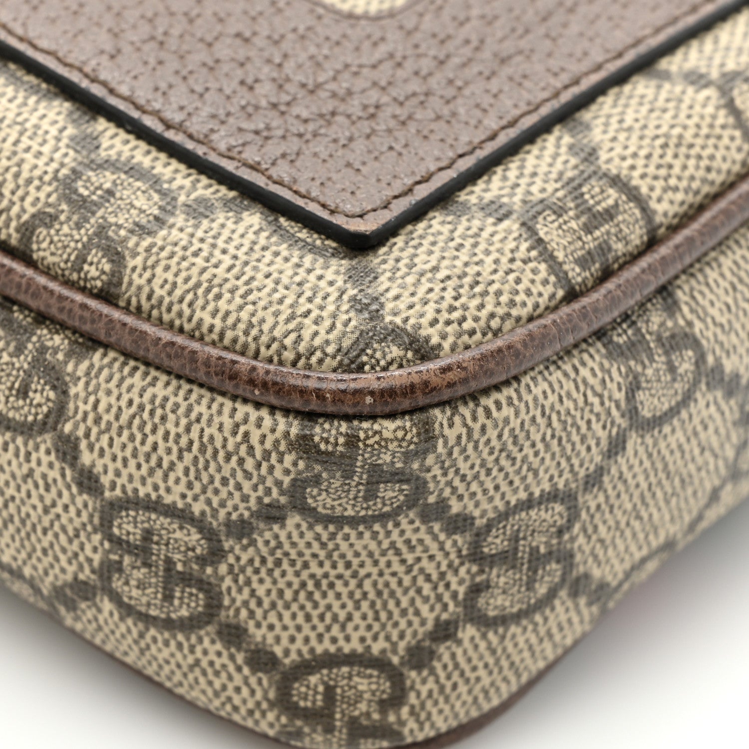 Gucci GG Supreme Monogram Web Ophidia Phone Crossbody Bag Beige New Acero 14 of 14