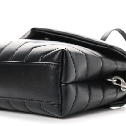 Saint Laurent Calfskin Y Quilted Monogram Toy Loulou Crossbody Bag Black 6 of 9