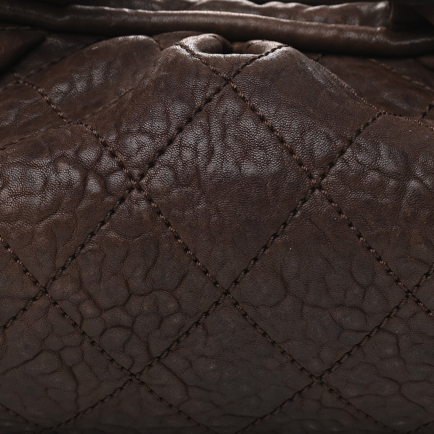Distressed Lambskin Le Marais Bowler Brown