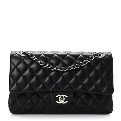 Chanel Lambskin Quilted Medium Double Flap Black 1 of 9