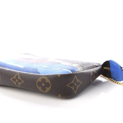 Louis Vuitton Monogram 2019 Christmas Animation Mini Venice Pochette Accessories Blue 6 of 9