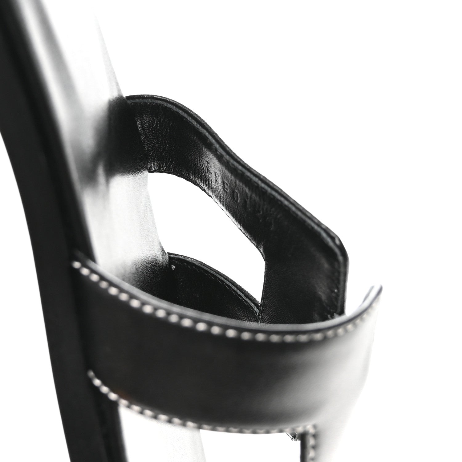 Hermes Box Calfskin Oran Sandals 37 Black 8 of 8