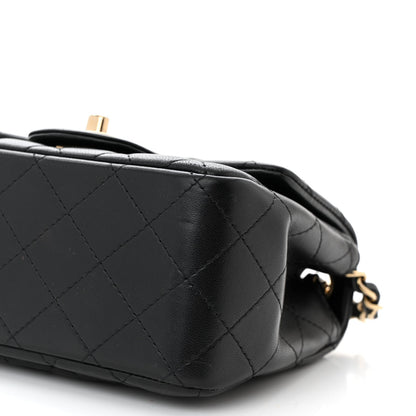 Chanel Lambskin Quilted Mini Square Flap Black 10 of 10