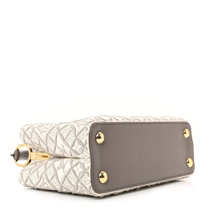 Louis Vuitton Calfskin Since 1854 Embroidered Capucines BB Ecru Taupe 4 of 11