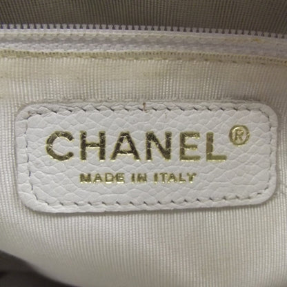 Chanel Caviar Quilted Pochette White 9 of 11