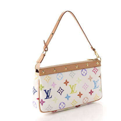 Louis Vuitton Monogram Multicolor Pochette Accessories White 3 of 10
