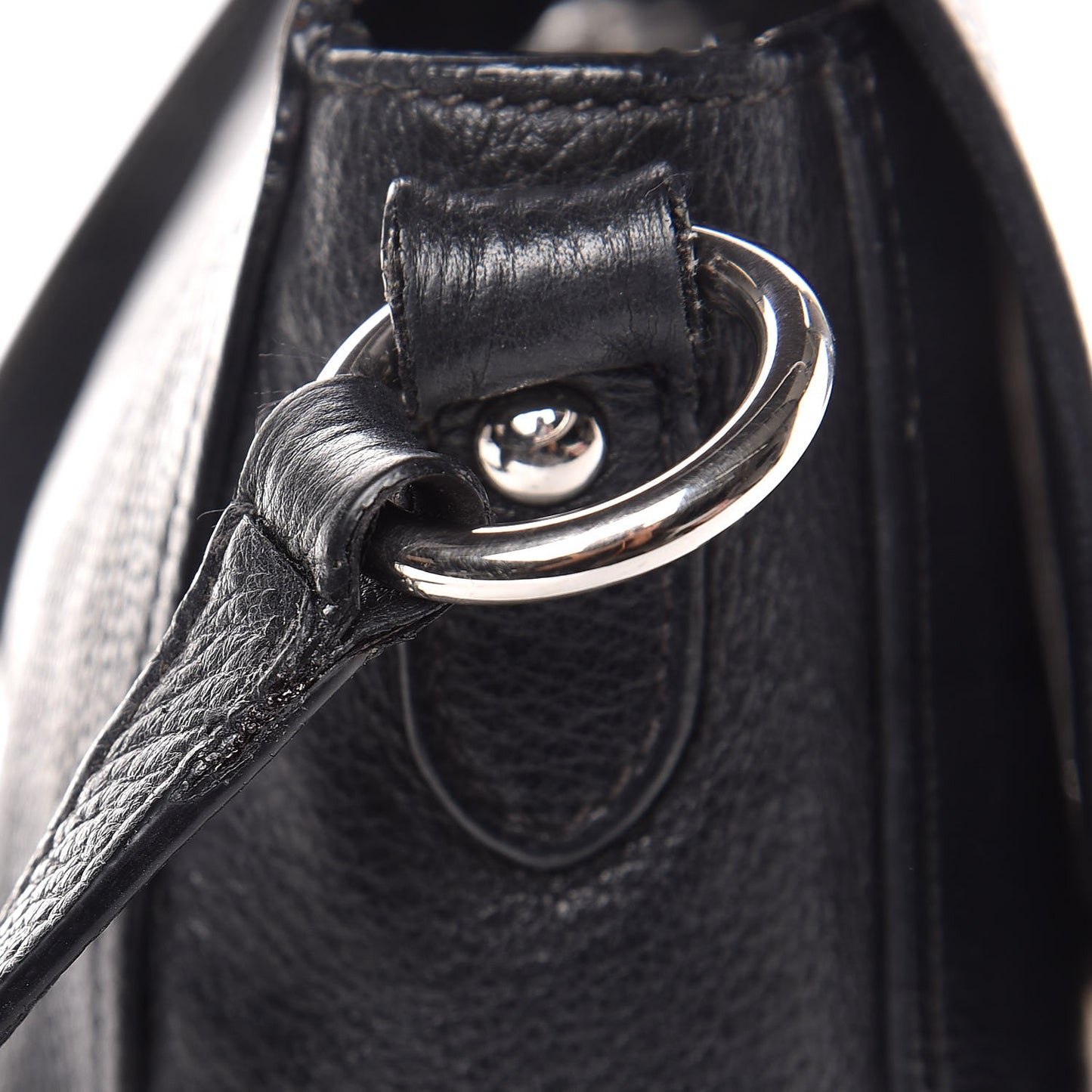 Goatskin Madras Shoulder Bag Black