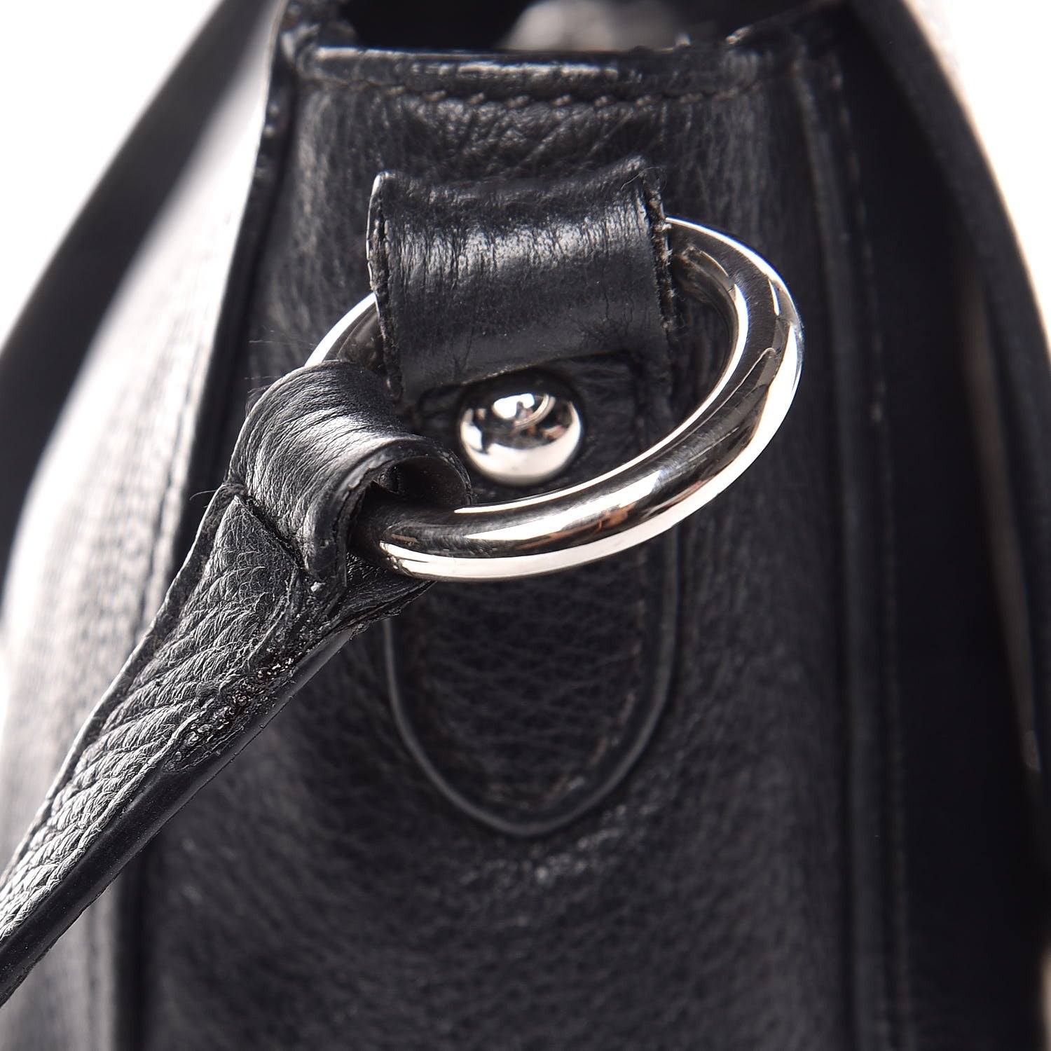 Miu Miu Goatskin Madras Shoulder Bag Black 9 of 9