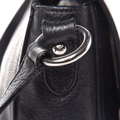 Miu Miu Goatskin Madras Shoulder Bag Black 9 of 9