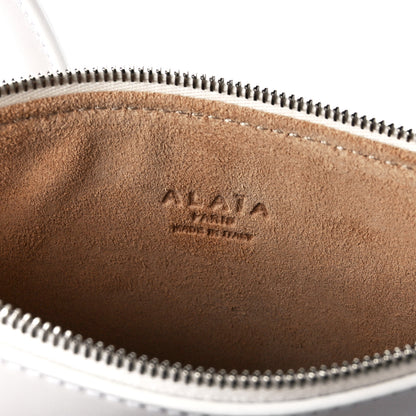 Alaia Calfskin Laser Cut Angele 20 Top Handle Bag White 8 of 13