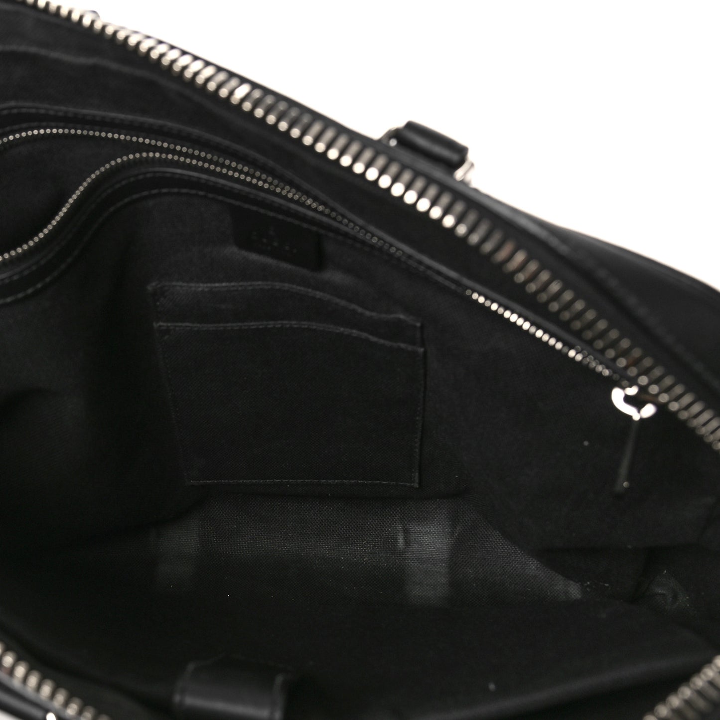 GG Supreme Monogram Appia Calfskin Web Briefcase Black