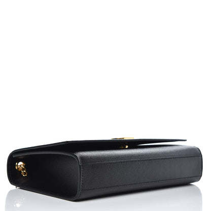 Saint Laurent Grain De Poudre Medium Classic Monogram Kate Satchel Black 4 of 7