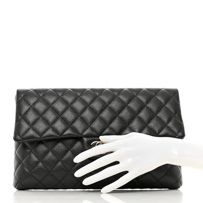 Chanel Caviar Quilted Flap Clutch Black 2 of 7