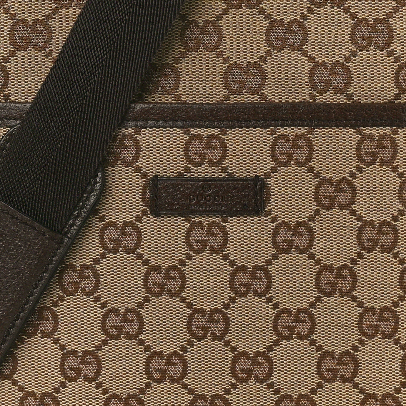 Monogram Flat Messenger Bag Dark Brown