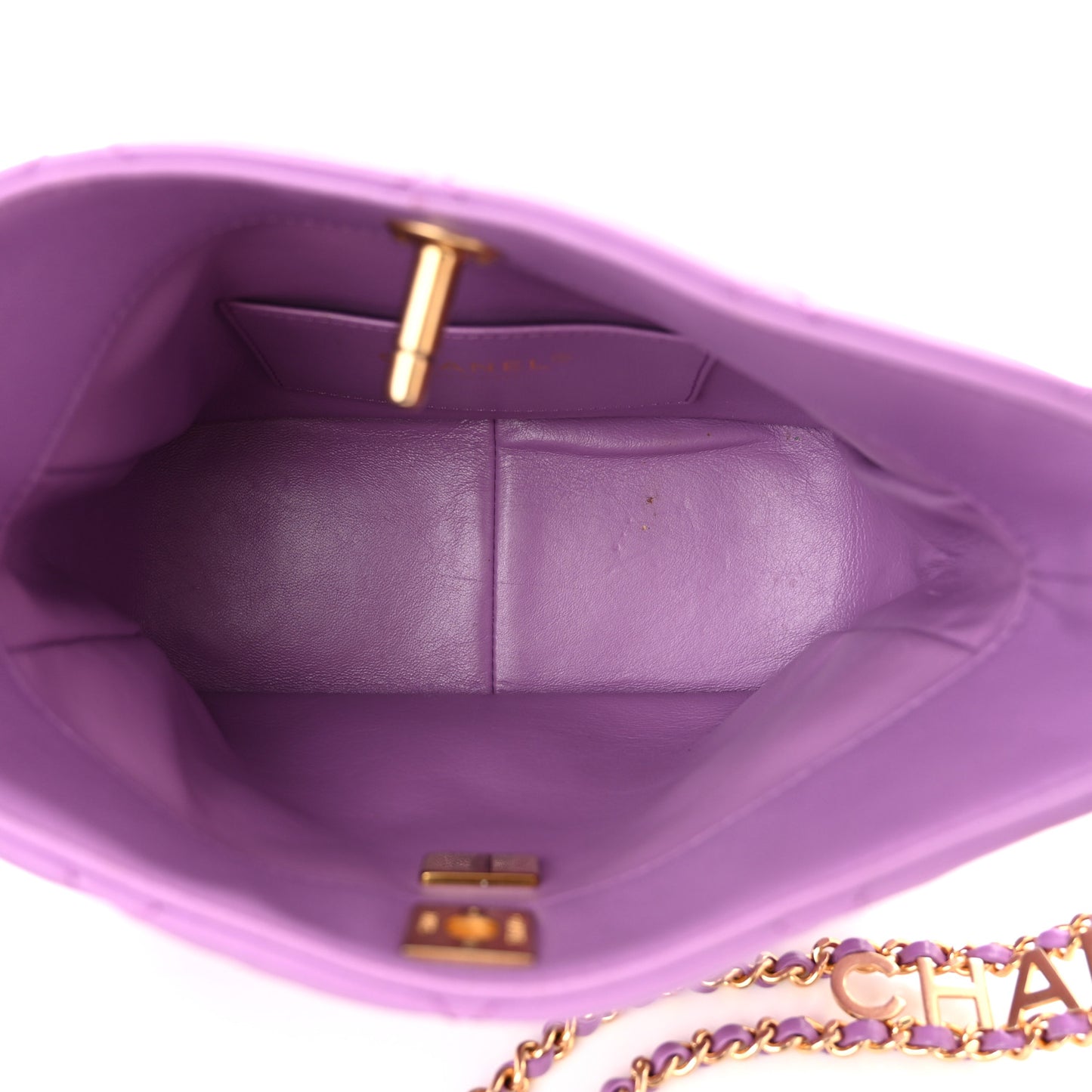 Lambskin Quilted Small Pick Me Up Hobo Purple