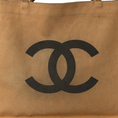 Chanel Canvas CC Logo Shopping Tote Beige 14 of 17